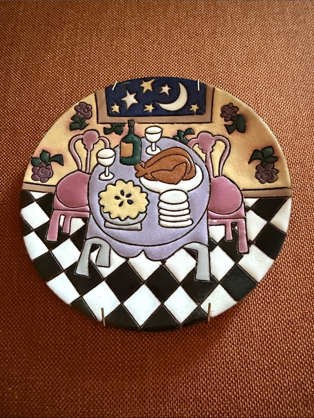 Judy Miller Art Pottery Decorative  Wall Plate